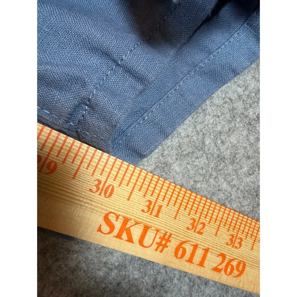 CANDA Linen Trousers Mens 38x30 Blue Excellent Straight Fit Lightweight